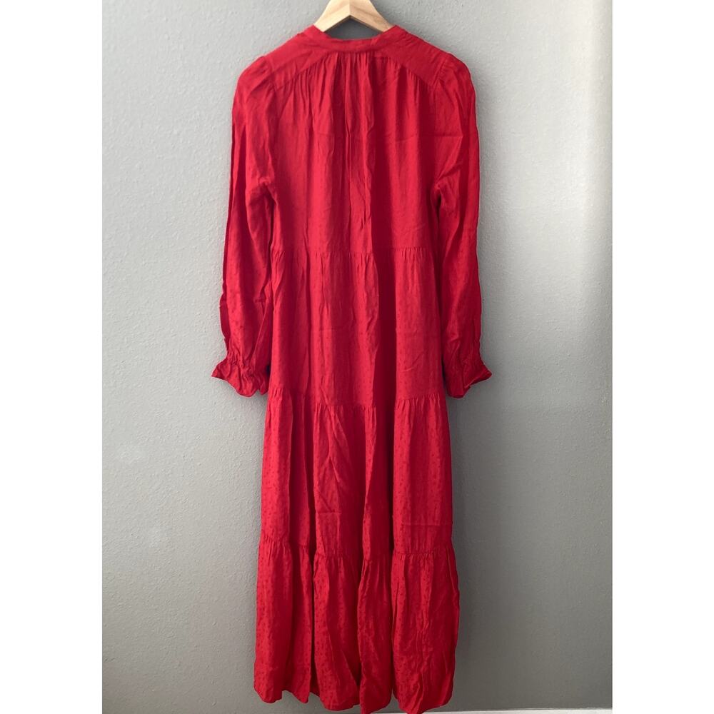 Maeve Anthropologie Wendy Tiered Maxi Dress - Red - Small - Picture 7 of 7